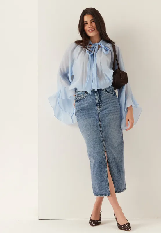 Vijaf Hw Midi Denim Skirt-noos (#8705)