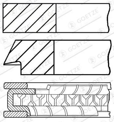 Kolvringsats GOETZE ENGINE 08-141300-00