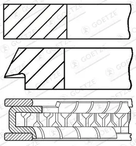 Kolvringsats GOETZE ENGINE 08-442600-00