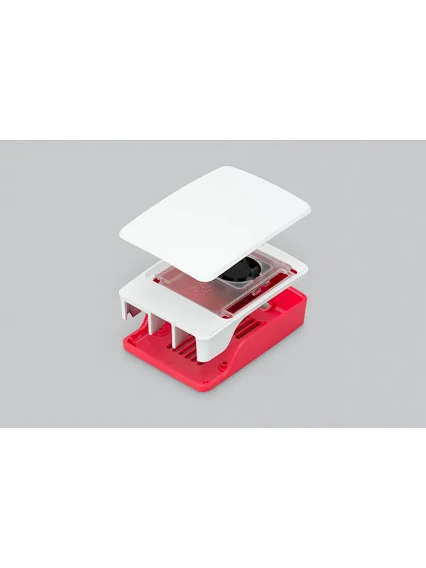Raspberry Pi SC1159 Chassi med fläkt för Raspberry Pi 5 Model B Red/White