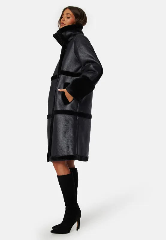 Melda L/S Faux Sherling Coat
