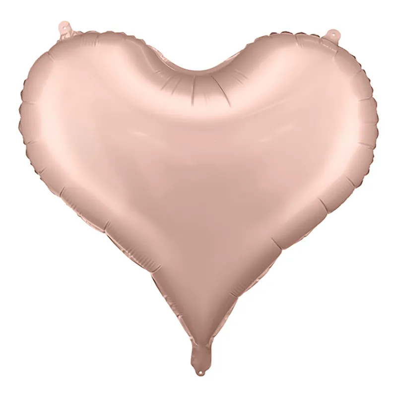 Folieballong Hjärta Roséguld
