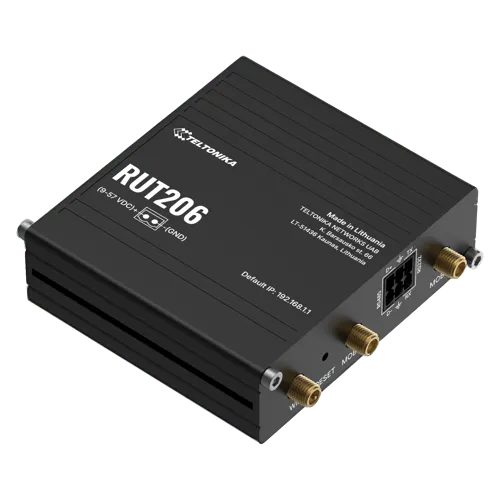 Teltonika RUT206 - wireless router - WWAN - Wi-Fi - 3G 4G 2G - DIN rail mountable wall-mountable surface-mountable - Wireless router N Standard - 802.11n