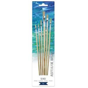 Penselset Olja/Akryl 5-pack Sense
