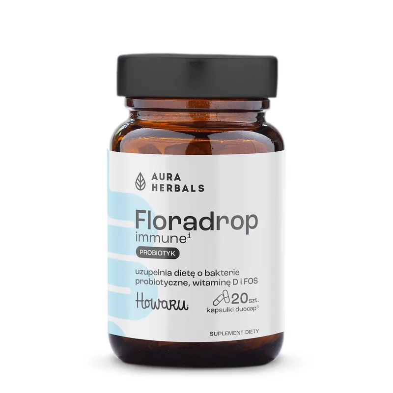 Aura Herbals – Floradrop Immune, Probiotika, 20 kapslar