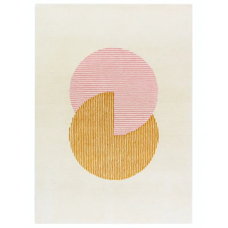 NJRD Circles ullmatta rosa 200×300 cm