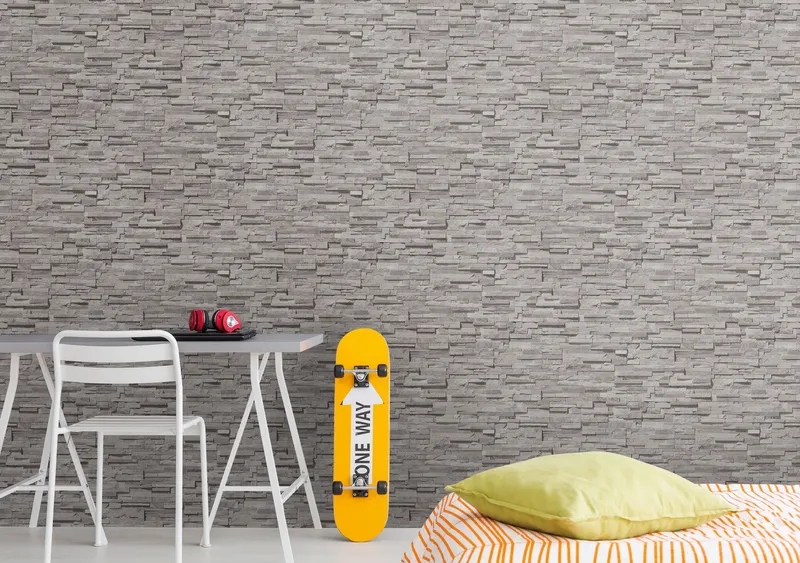 Living Walls Best of Wood´n Stone III T8162 Tapet Grå