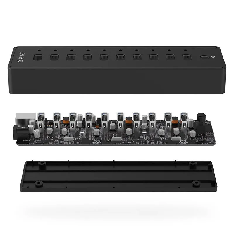 Hub 10w1 Orico 10 x USB 2.0 – Svart