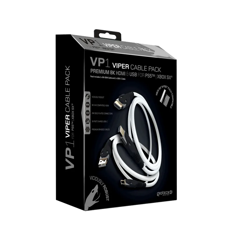 Gioteck Premium Viper VP1 Cable Pack Universal – Miscellaneous Tillbehör till spelkonsol – Sony PlayStation 4