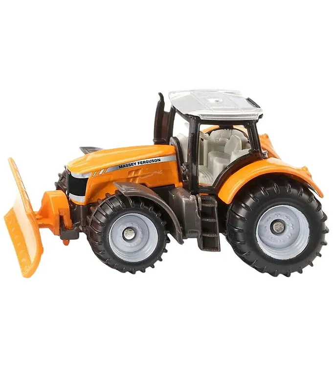 Massey Ferguson - Traktor med snöplog - Gul - 1564 - Siku - 8 cm