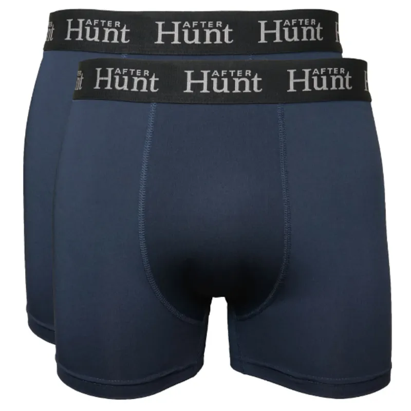 After Hunt Mens Boxer Underwear Short 2-pack Dark Blue
