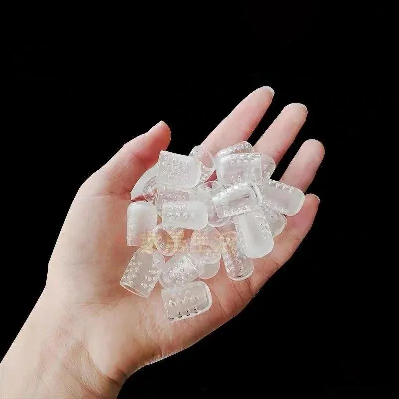 Transparent Tåskydd Andningsbart Anti-friktions Verktyg för Fotvård Förebygger Blåsor Tåhättor Elasticitet Silikon Tåskydd 10pcs transparent