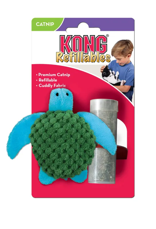 Kong Kattleksak Refillables Turtle Flerfärgad 10cm