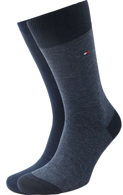 Tommy Hilfiger Strumpor 2P Men Birdeye Sock Jeansblå Strl 43/46 Herr