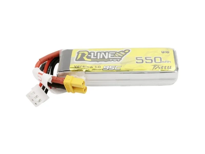 Gens ace &Tattu - 550 mAh 7.4 V 95C 2S1P XT30 Battery R-Line