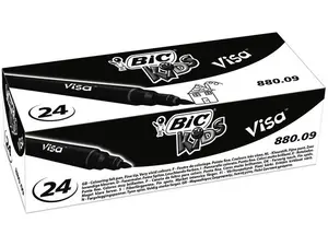 BIC Kids-överstrykningspennor, fin spets, svart, 24-pack