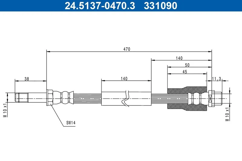 Bromsslang ATE 24.5137-0470.3