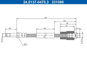 Bromsslang ATE 24.5137-0470.3
