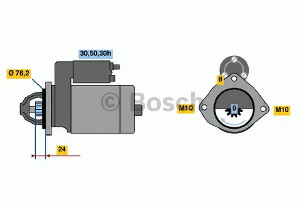 Startmotor BOSCH 0 986 017 300