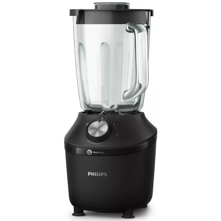 Mixer | Hr2291/01 3000-serien | Bordsmodell | 600W | Behållarmaterial Glas | Behållarkapacitet 2 L | Iskrossning | Svart