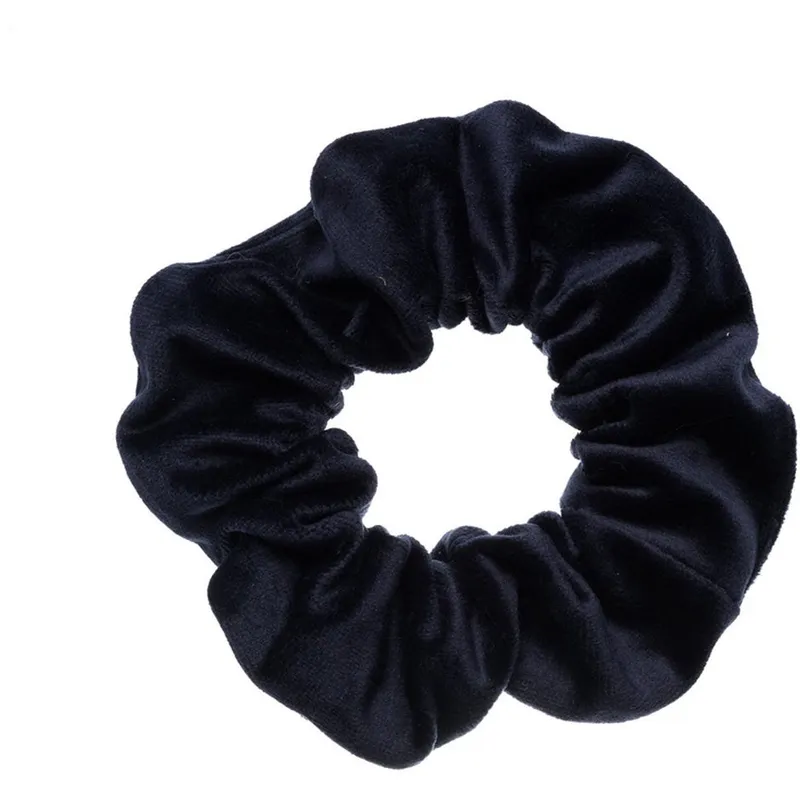 Dark Velvet Scrunchie Navy Blue – 1 pcs