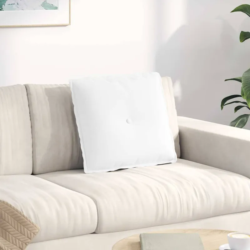 vidaXL Ryggkudde Vit 50 x 19 x 45 cm tyg