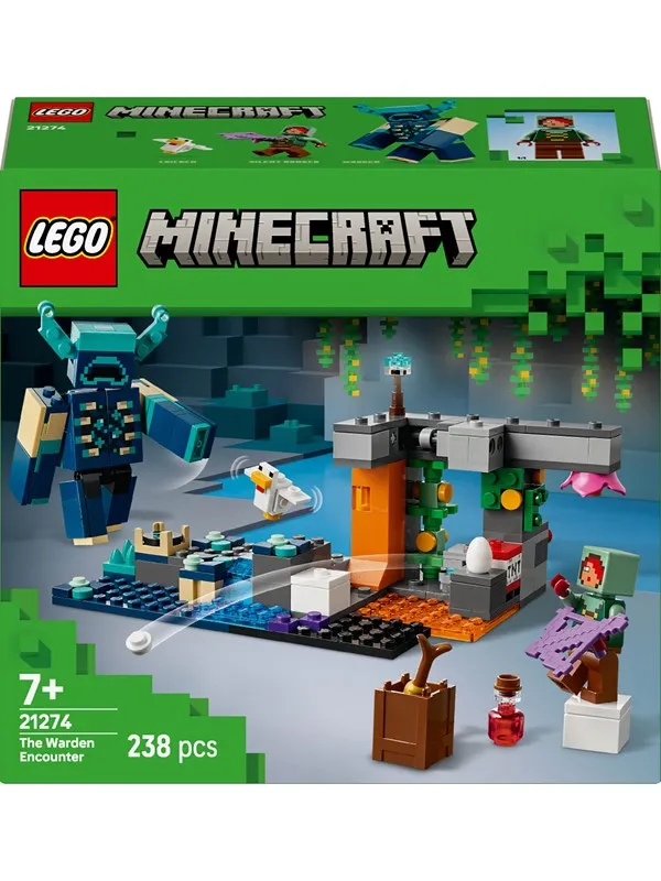 LEGO Minecraft 21274 Mötet Med Warden – Samlarleksak För Pojkar Från 7 År