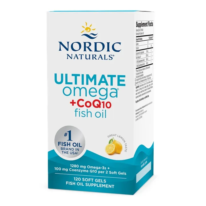 Nordic Naturals - Ultimate Omega + CoQ10, 1280 mg Citronsmak - 120 kapslar