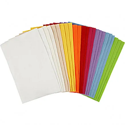 Creativ Company Hobby Felt Assorted Colors 24 Sheets