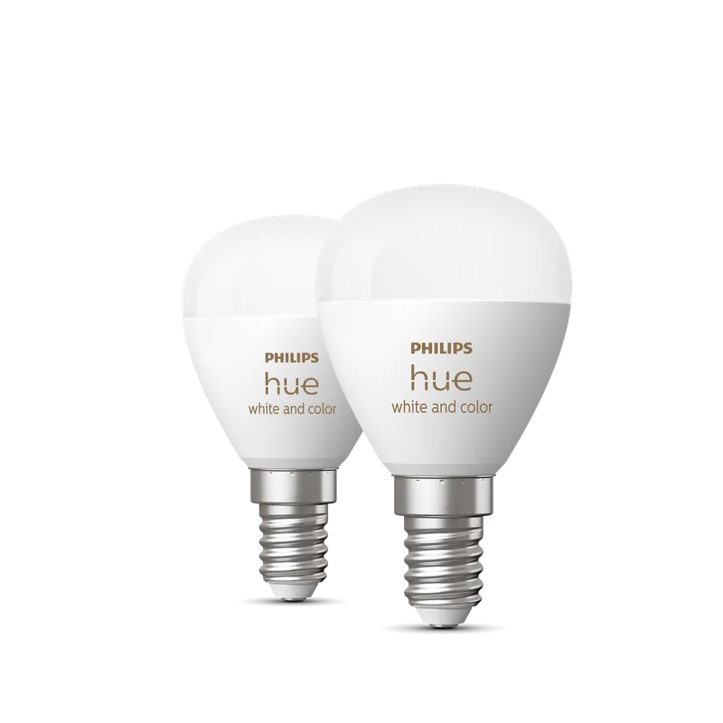 Philips Hue Luster Klotlampa White and Color Ambiance E14 470 lm 2-pack