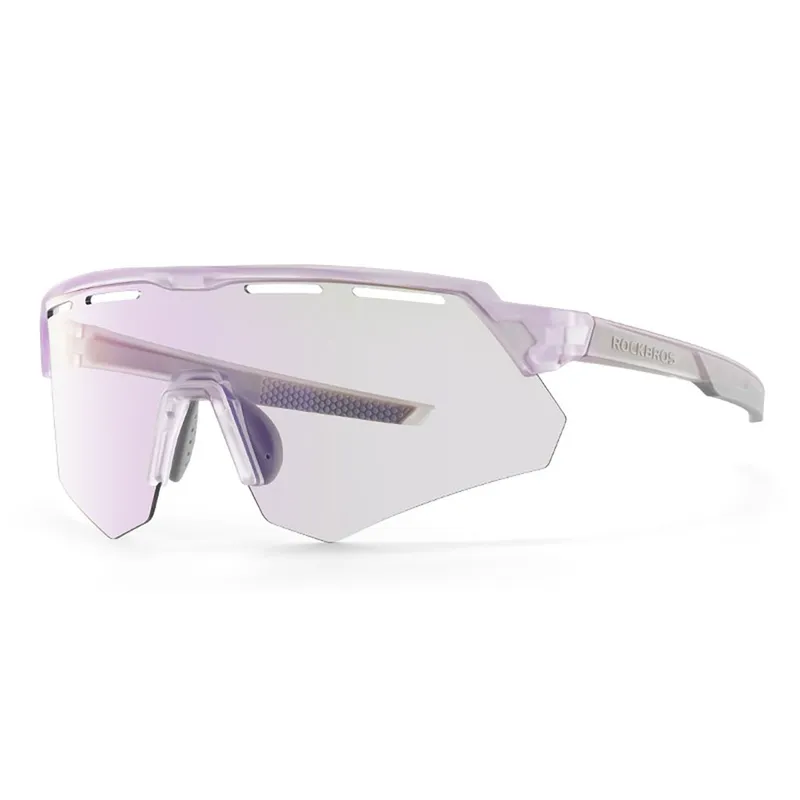 Rockbros Polarized Cycling Glasses with UV Protection and Corrective Lens - Purple