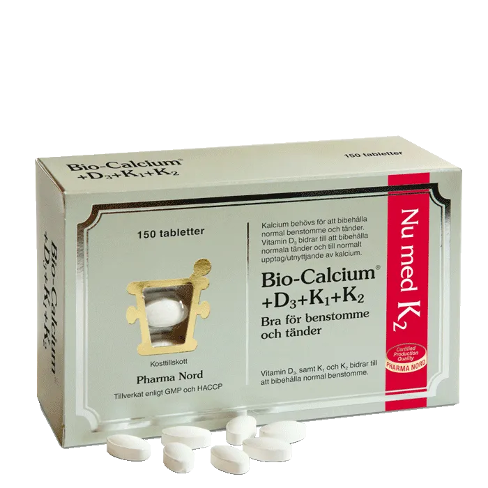 Pharma Nord Bio-Calcium+D3+K1+K2 150 tabletter