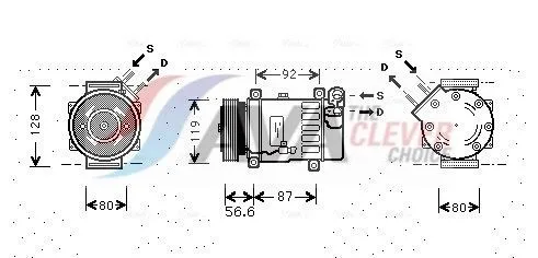 AC-kompressor AVA COOLING SYSTEMS CNAK238