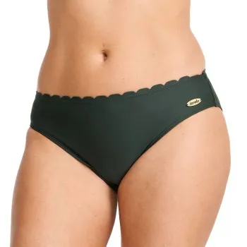 Damella Emily Wavy Bikini Brief Mörkgrön 48 Dam