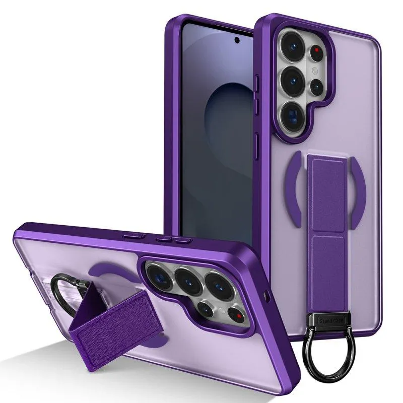 Mobilskal för Samsung Galaxy S26 Ultra Magnetiskt Kickstand TPU + PC – Lila (#7977)