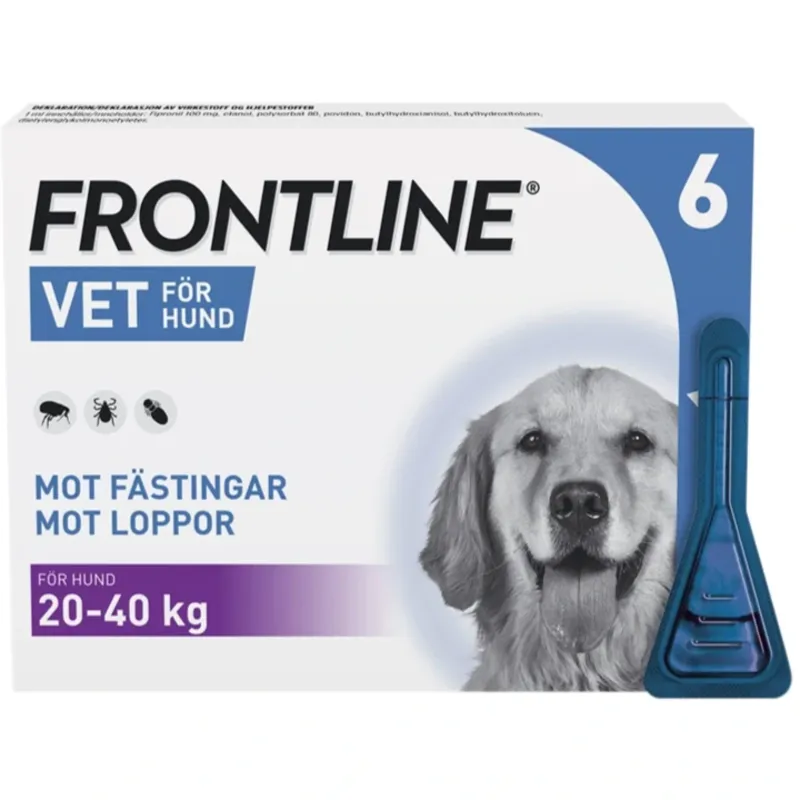 Frontline Vet 100 mg/ml Spot-on hund L 6 x 2,68 ml