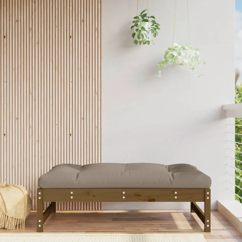 vidaXL Fotpall för trädgården honungsbrun 120×80 cm massiv furu (#3155)