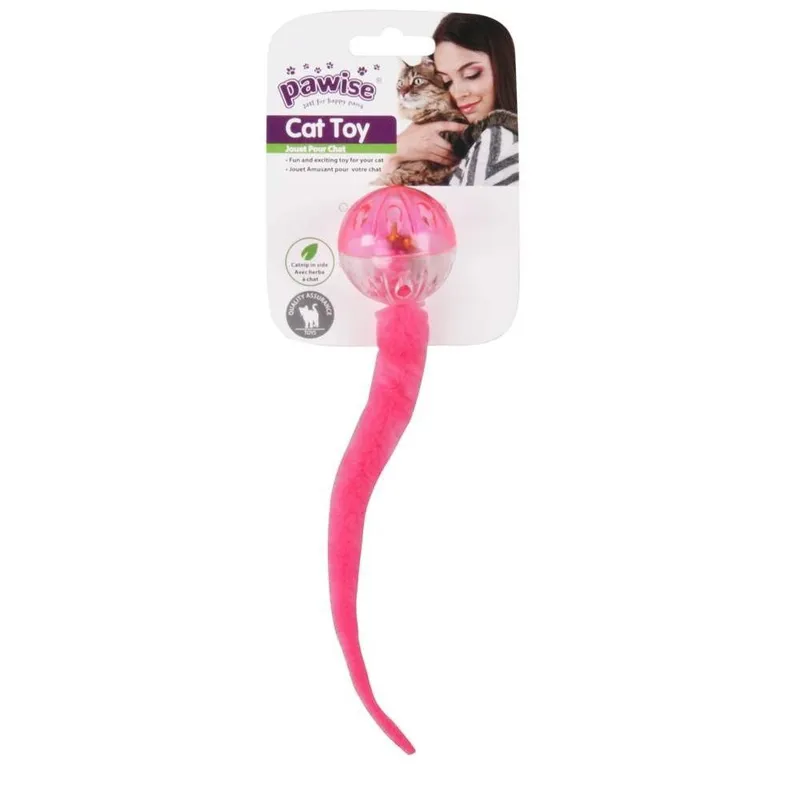 Pawise Plastboll med Svans 4,3 cm