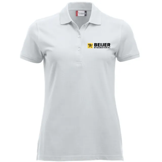 MARION PIKE S/S VIT XS PERSONALKLÄDER MED TRYCK | Beijerbygg Byggmaterial