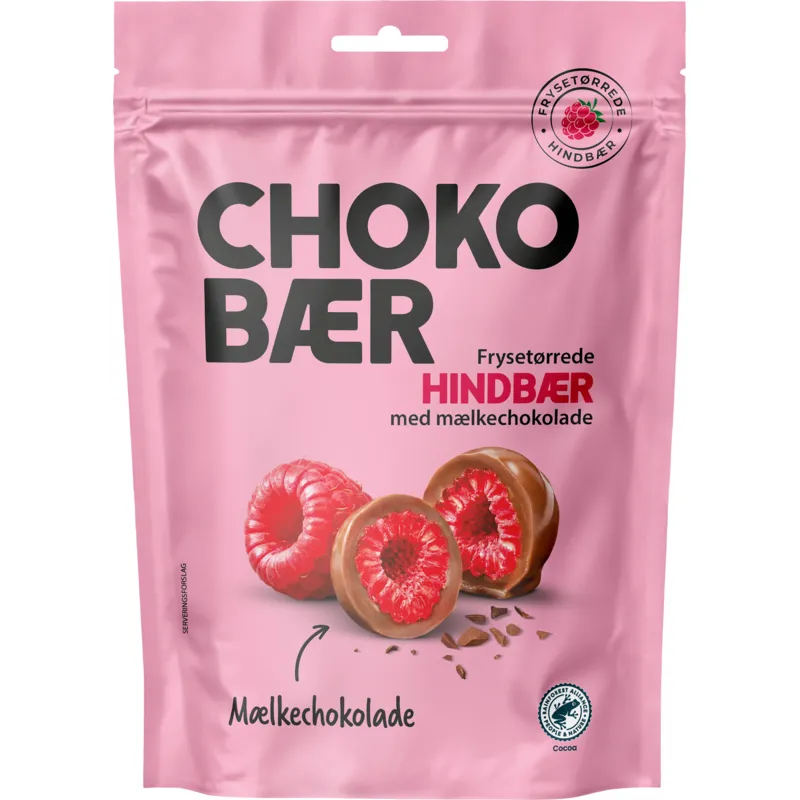 Nordthy Choco baer Frystorkade Hallon Mjölkchoklad 80 g