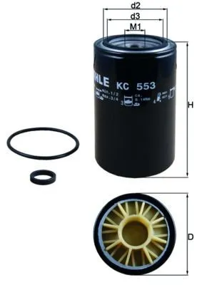 Bränslefilter MAHLE KC 553D