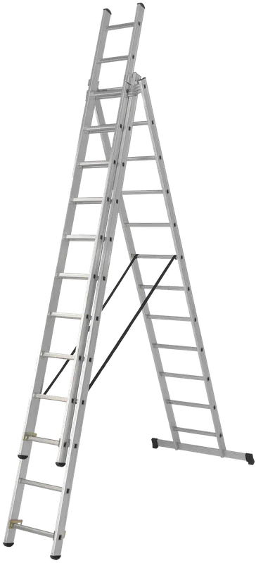 Skeppshultstegen 203-10 Kombistege 3-delad, aluminium 9,7 meter