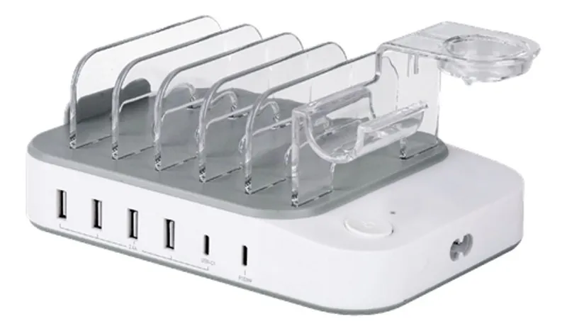 Deltaco DPS-0203 charging station - 4 x USB 2 x USB-C - 50 Watt