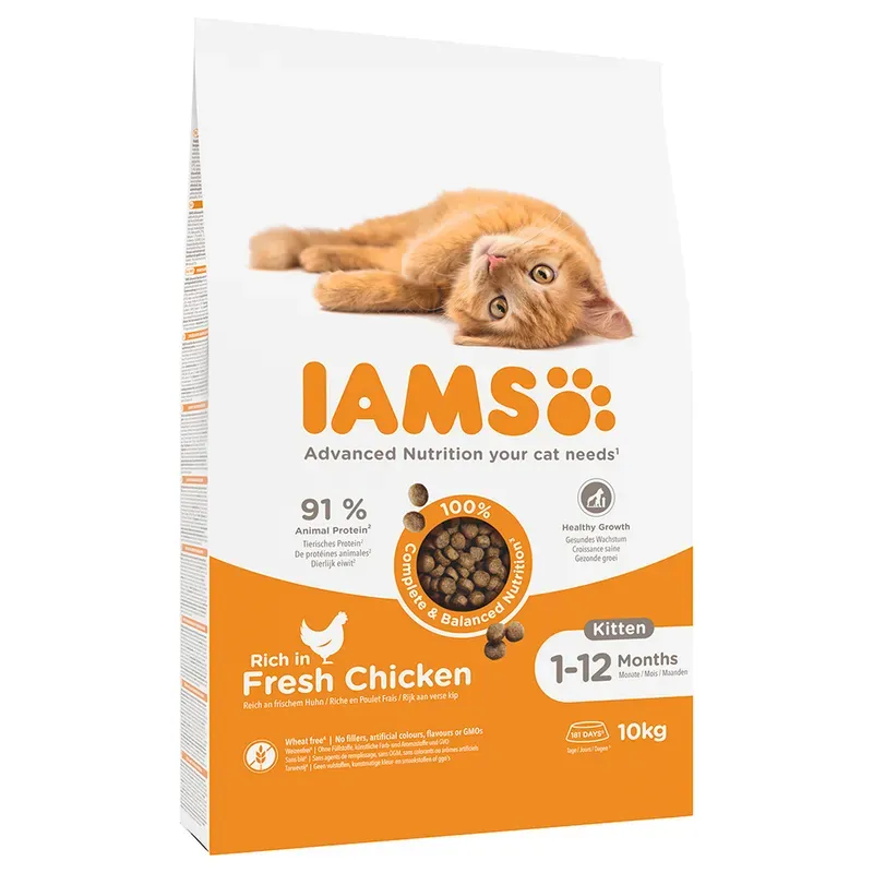 Iams CAT Vitality Kitten & Junior Chicken 10 kg