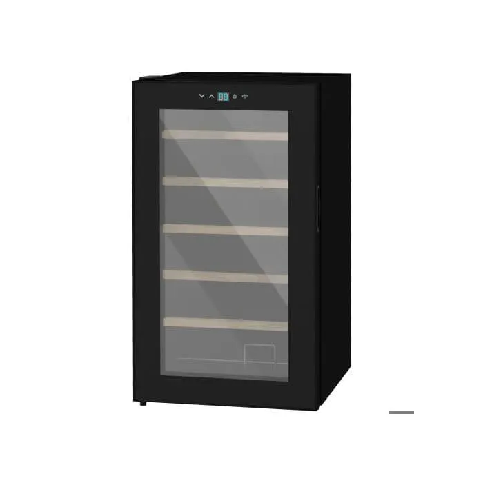 Vinkyl – HOMCOM – 24 flaskor – Justerbar temperatur 5-20°C – LED-belysning – Svart