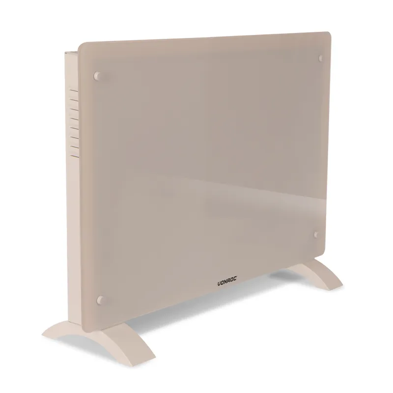 Lyxig elvärmare - Konvektor med glaspanel - 1500W - Beige | WIFI