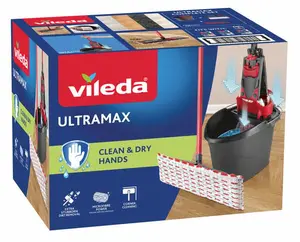 Vileda Ultramax Box, komplett med platt mopp och hink