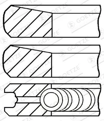 Kolvringsats GOETZE ENGINE 08-443500-00
