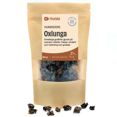 FirstVets hundgodis – Svensk oxlunga – 80 g