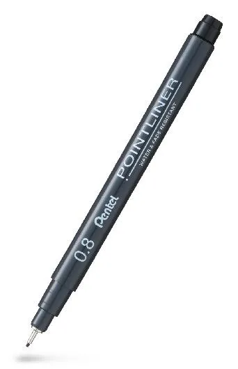 Fineliner PENTEL Pointliner 0,8mm svart
